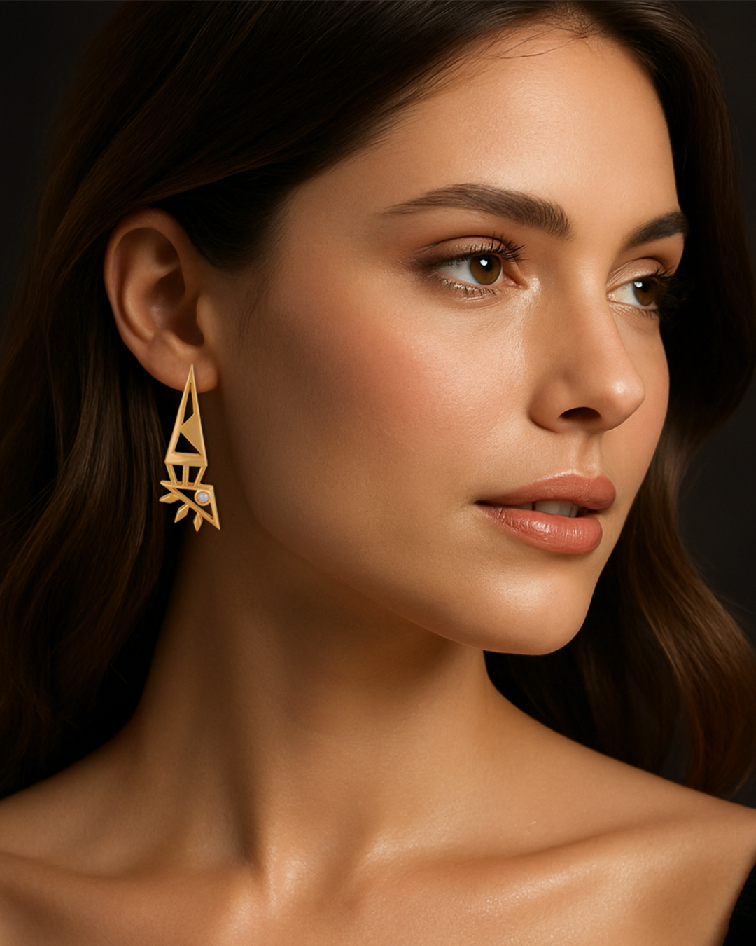 Triangular Goddess Earring