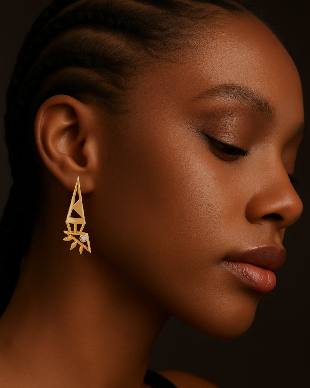 Triangular Goddess Earring